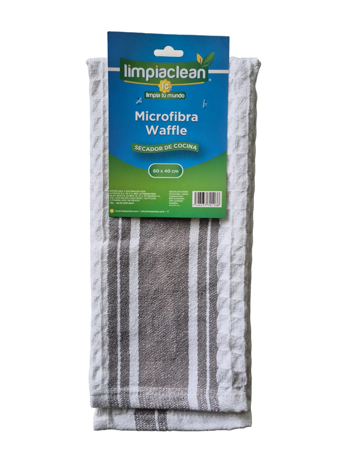 8 Pack Secador Microfibra Waffle Limpiaclean 60X40cm