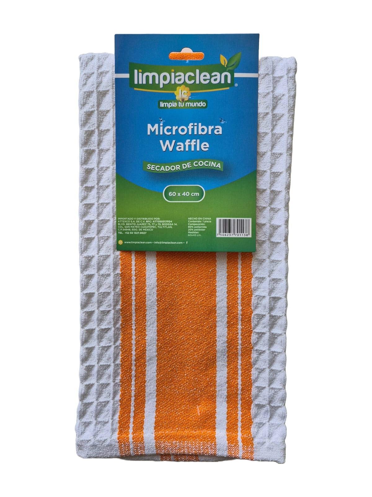 8 Pack Secador Microfibra Waffle Limpiaclean 60X40cm