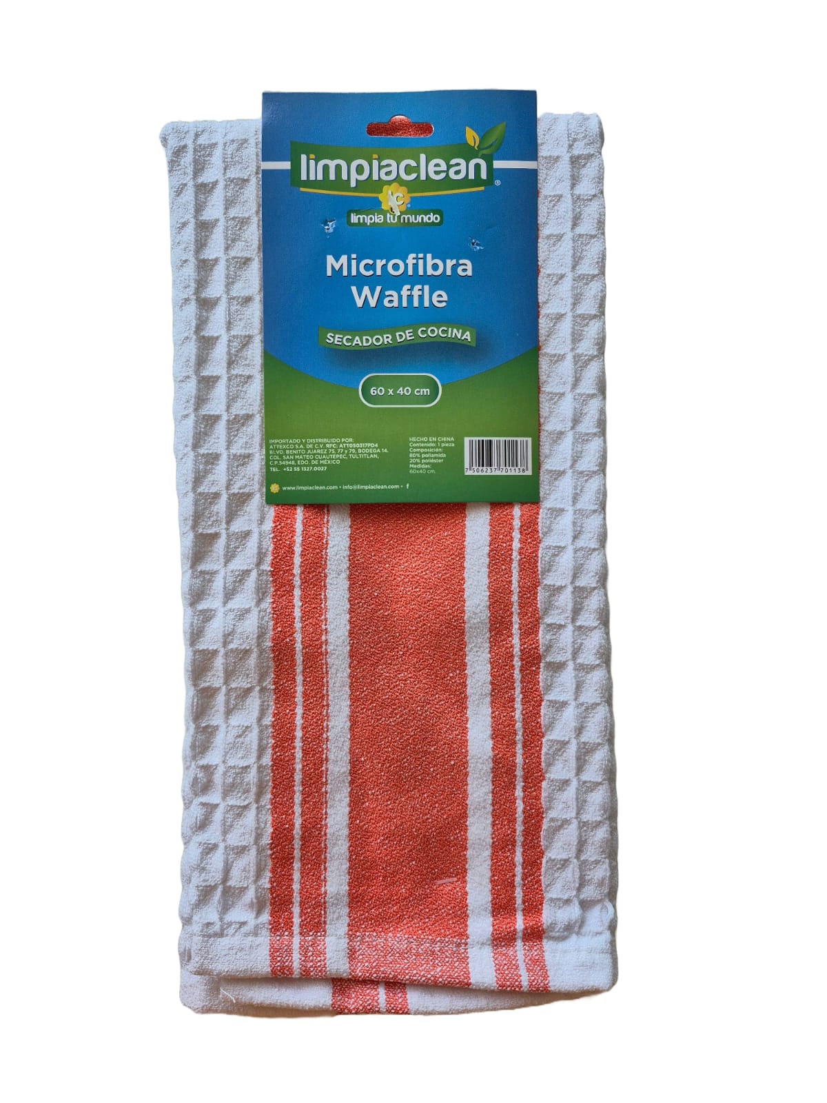 8 Pack Secador Microfibra Waffle Limpiaclean 60X40cm